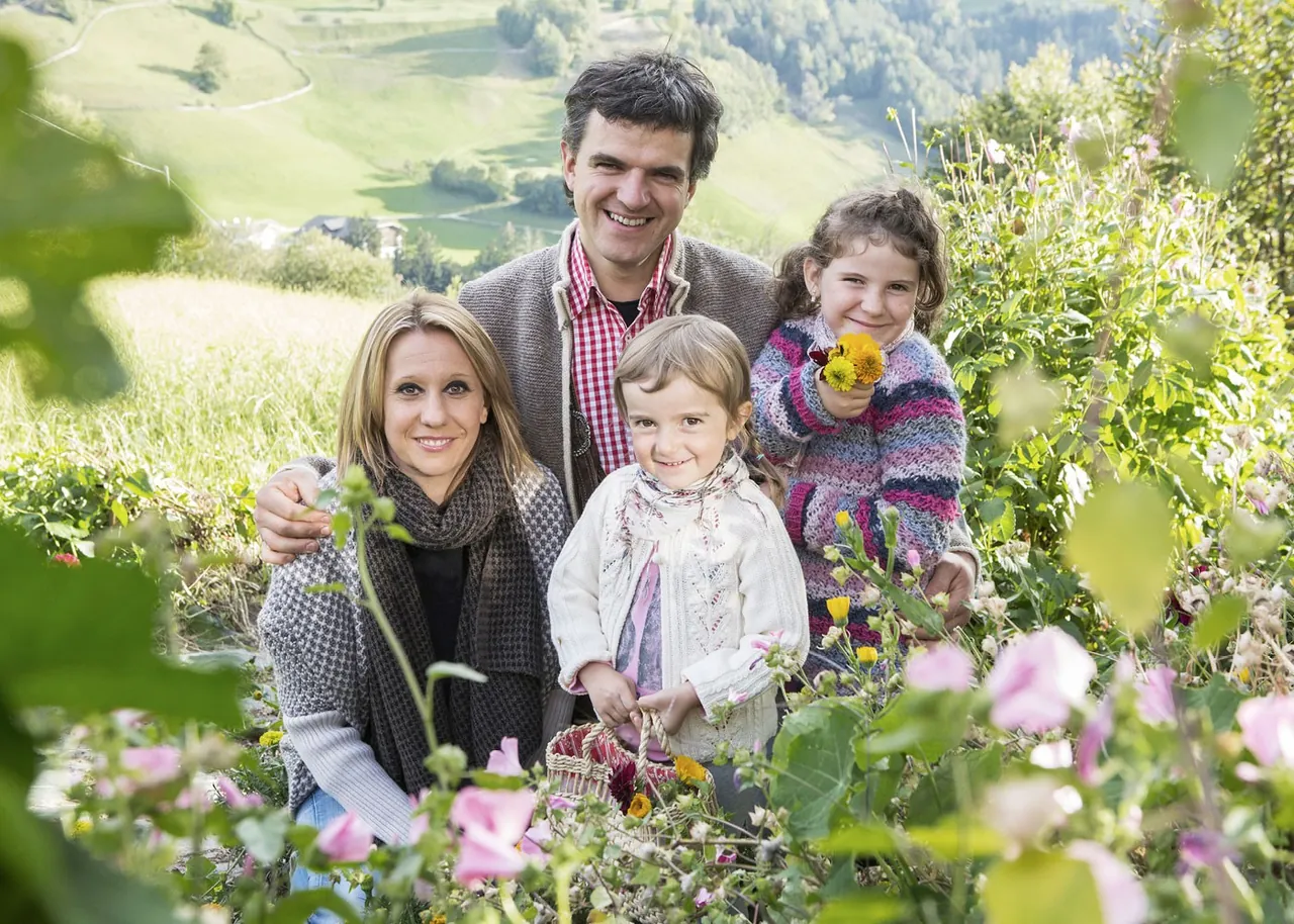 Familie Mulser im Garten